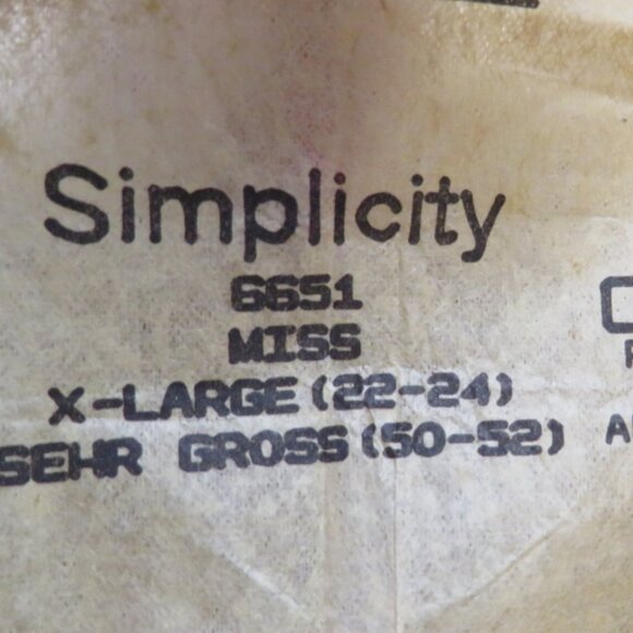 simplicity 6651 sewing pattern nightshirt, nightgown, pants 22-24 - Picture 5 of 5